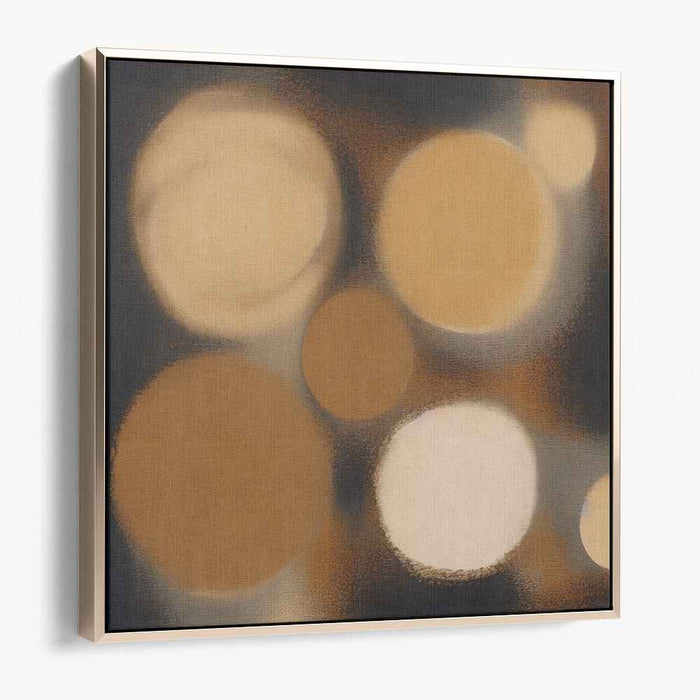 Floating Orbs: Abstract Expressionist Warm Toned Canvas Art Print