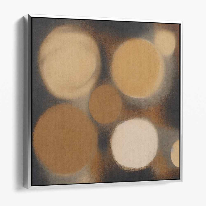 Floating Orbs: Abstract Expressionist Warm Toned Canvas Art Print