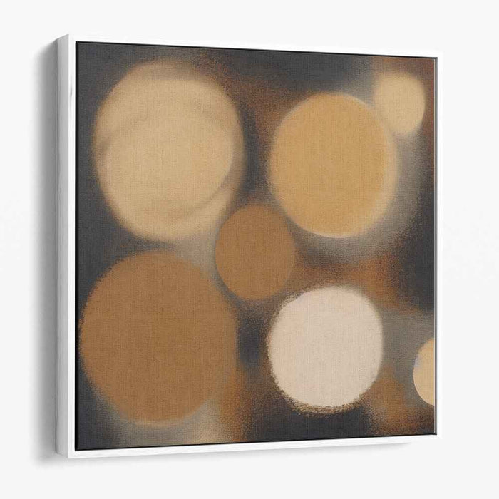 Floating Orbs: Abstract Expressionist Warm Toned Canvas Art Print