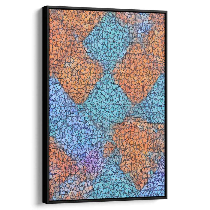 Kaleidoscope Reflections: Vibrant Stained Glass-Style Modern Art Print