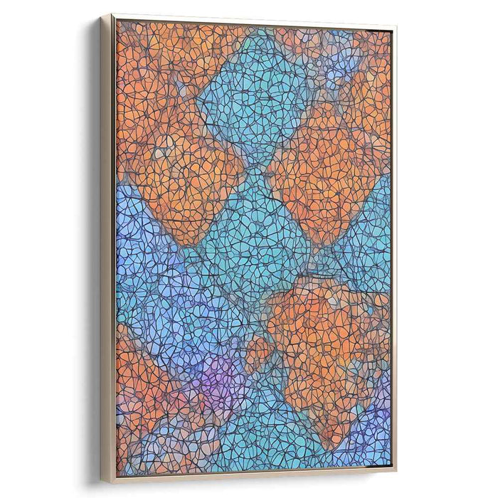 Kaleidoscope Reflections: Vibrant Stained Glass-Style Modern Art Print