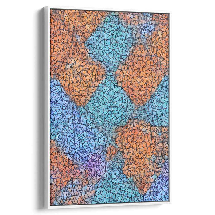 Kaleidoscope Reflections: Vibrant Stained Glass-Style Modern Art Print