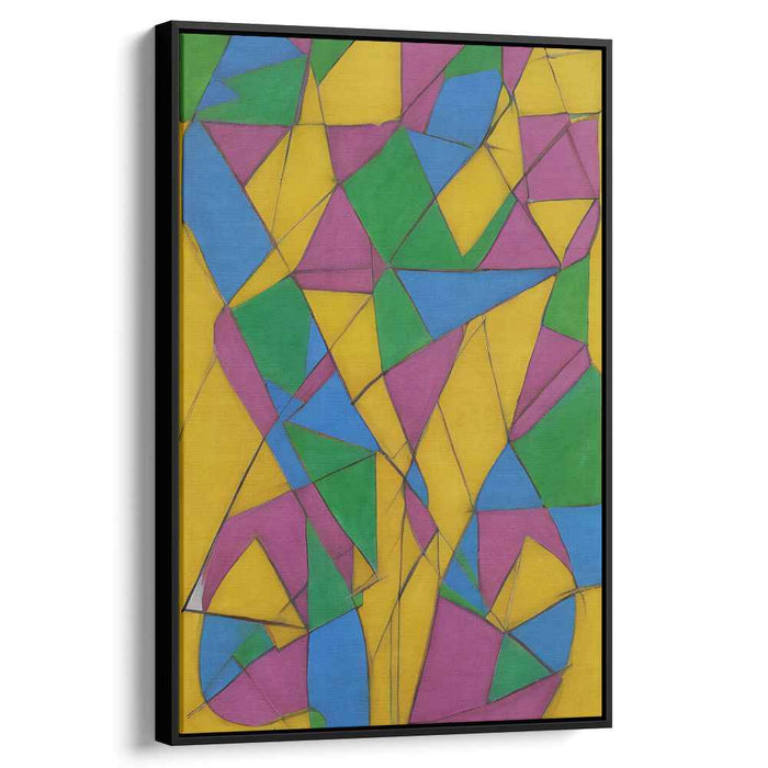 Neon Dreams Bursting Open: Vibrant Abstract Colorful Canvas Art Print