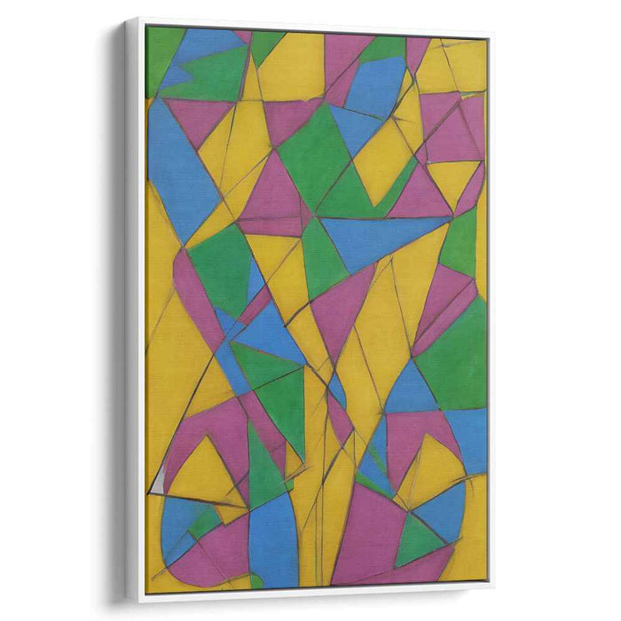 Neon Dreams Bursting Open: Vibrant Abstract Colorful Canvas Art Print