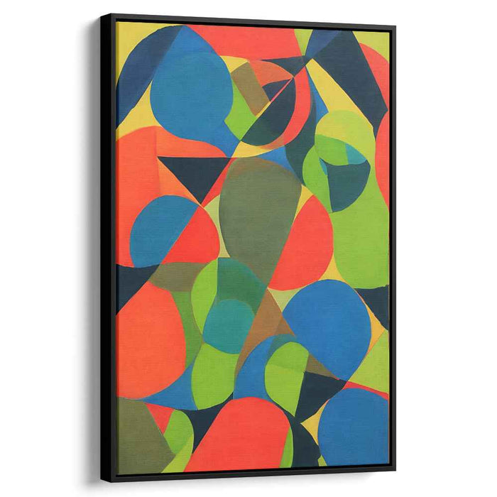 Colorful Geometric Balance: Modern Abstract Geometric Canvas Art