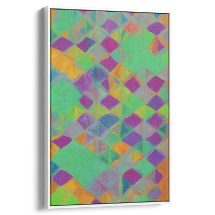 Parallel Dimensions Merge: Abstract Geometric Canvas Art Print