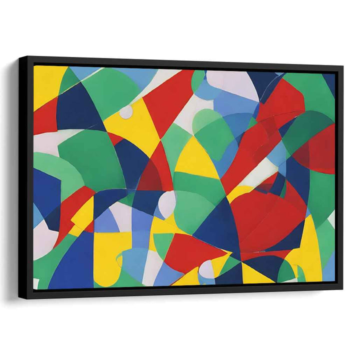 Color Symphony Splash: Vibrant Abstract Canvas Art