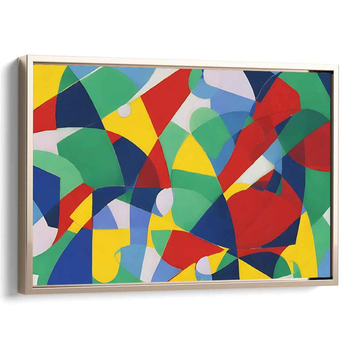 Color Symphony Splash: Vibrant Abstract Canvas Art