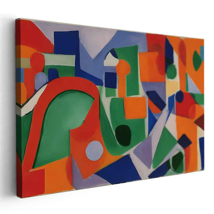 Electric Dreamscape Echo: Vibrant Modern Abstract Canvas Art
