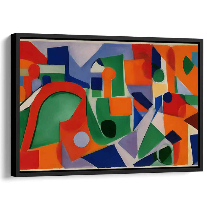 Electric Dreamscape Echo: Vibrant Modern Abstract Canvas Art