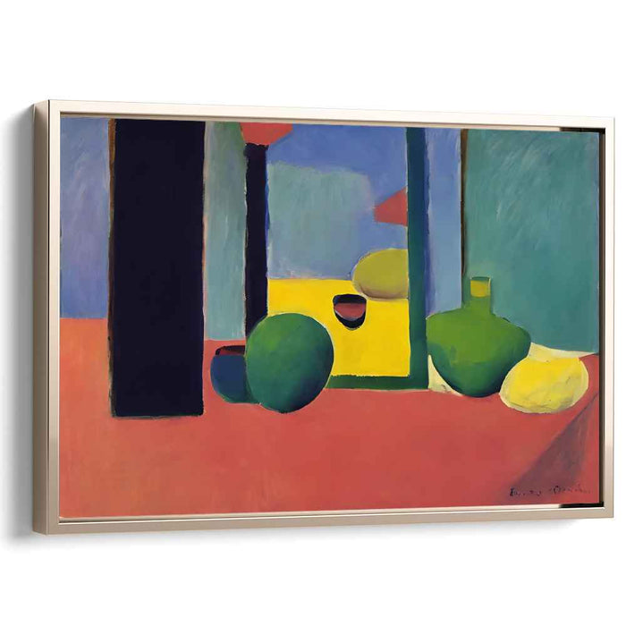 Harmonic Contrasts: Modernist Interpretation of Shapes and Color Canvas Art Print