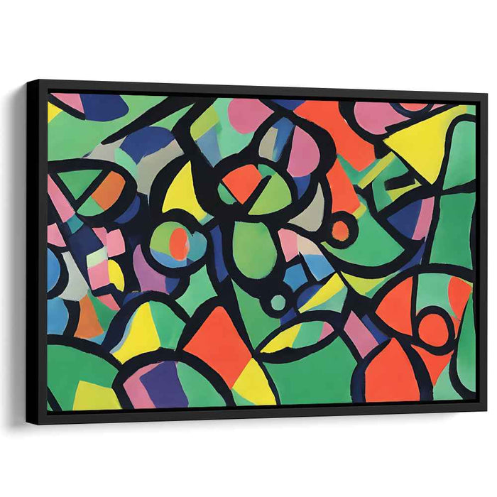 Infinite Mosaic Melodies: Abstract Expressionist Colorful Canvas Art Print