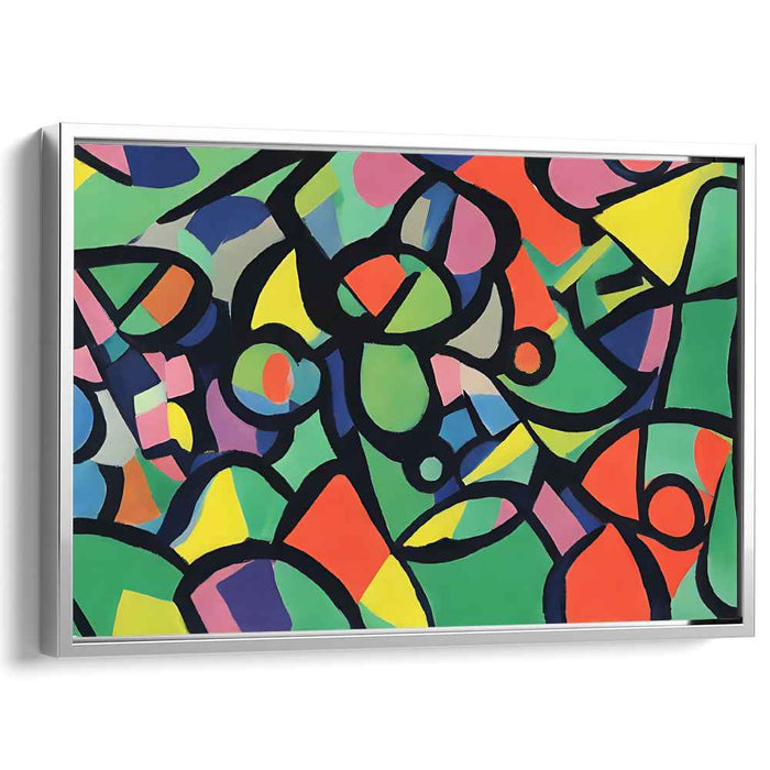 Infinite Mosaic Melodies: Abstract Expressionist Colorful Canvas Art Print