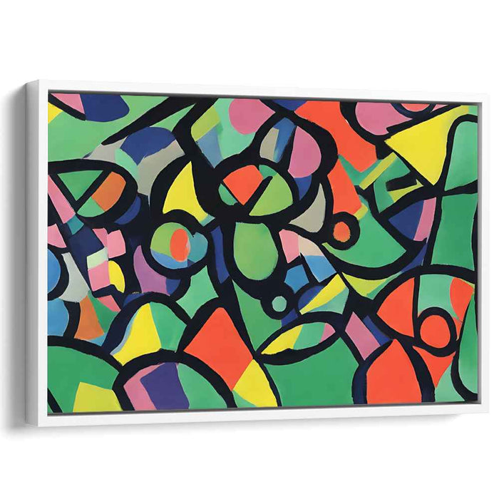 Infinite Mosaic Melodies: Abstract Expressionist Colorful Canvas Art Print