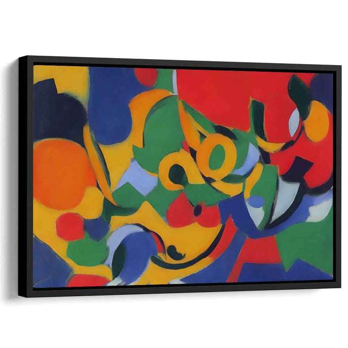Colorful Rhapsody: Dynamic Abstract Expressionist Canvas Art