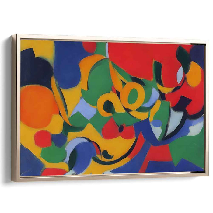 Colorful Rhapsody: Dynamic Abstract Expressionist Canvas Art