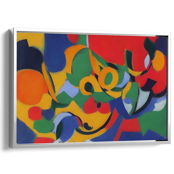 Colorful Rhapsody: Dynamic Abstract Expressionist Canvas Art