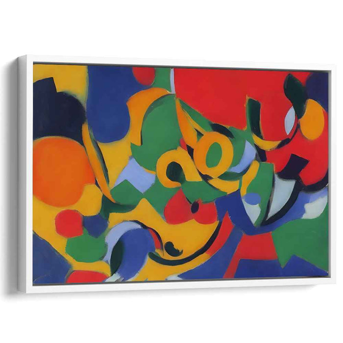 Colorful Rhapsody: Dynamic Abstract Expressionist Canvas Art