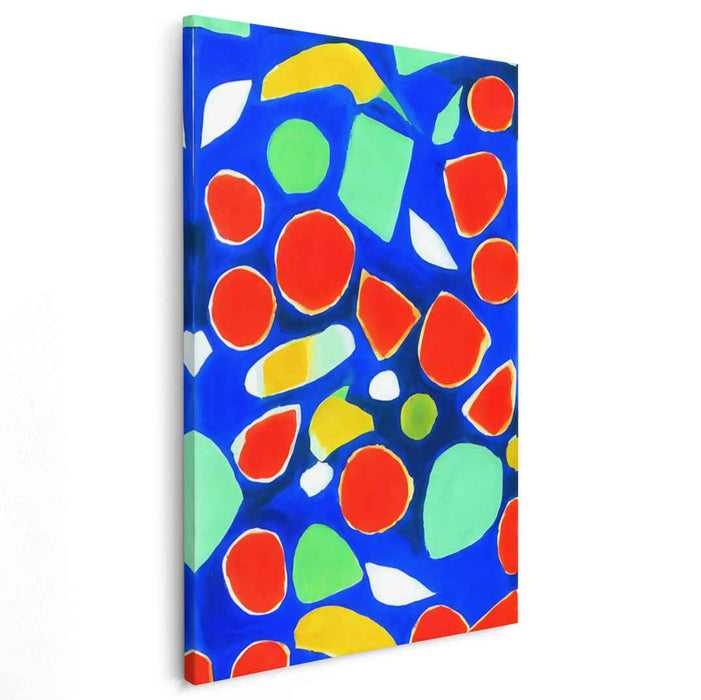 Radiant Mosaic: Bold Abstract Color Play Canvas Art Print