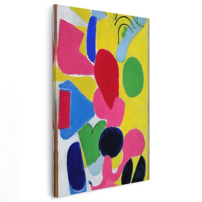 Vibrant Geometric Melody: Abstract Expressionist Canvas Art Print