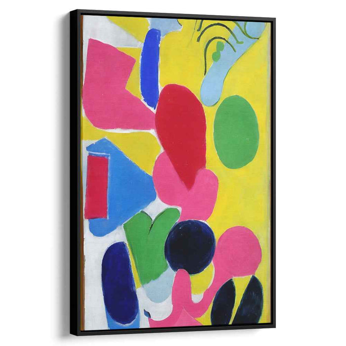Vibrant Geometric Melody: Abstract Expressionist Canvas Art Print