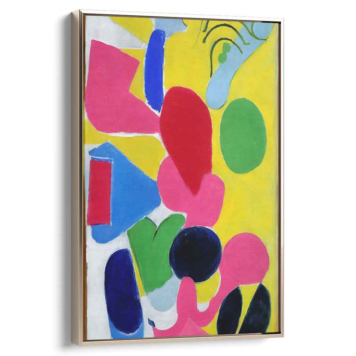 Vibrant Geometric Melody: Abstract Expressionist Canvas Art Print
