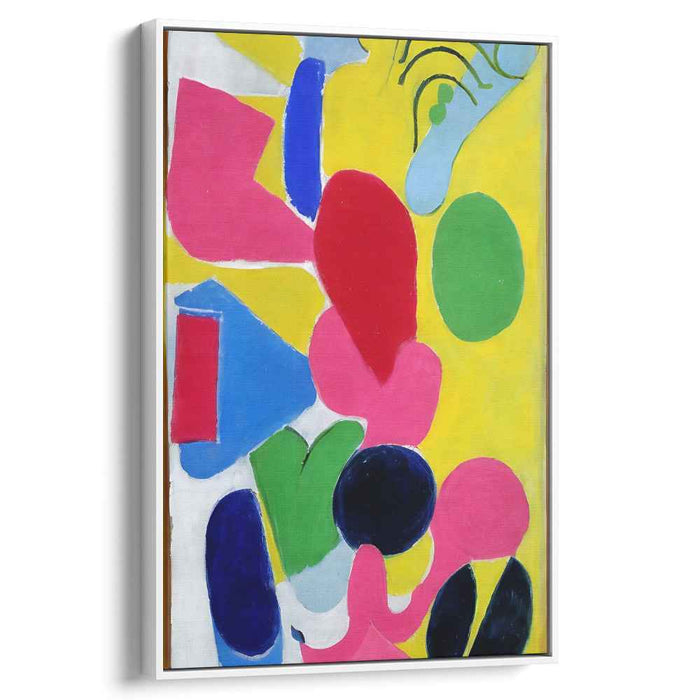Vibrant Geometric Melody: Abstract Expressionist Canvas Art Print