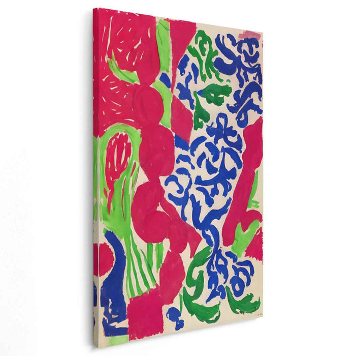 Chroma Eruption: Abstract Fauvist Color Explosion Canvas Art Print