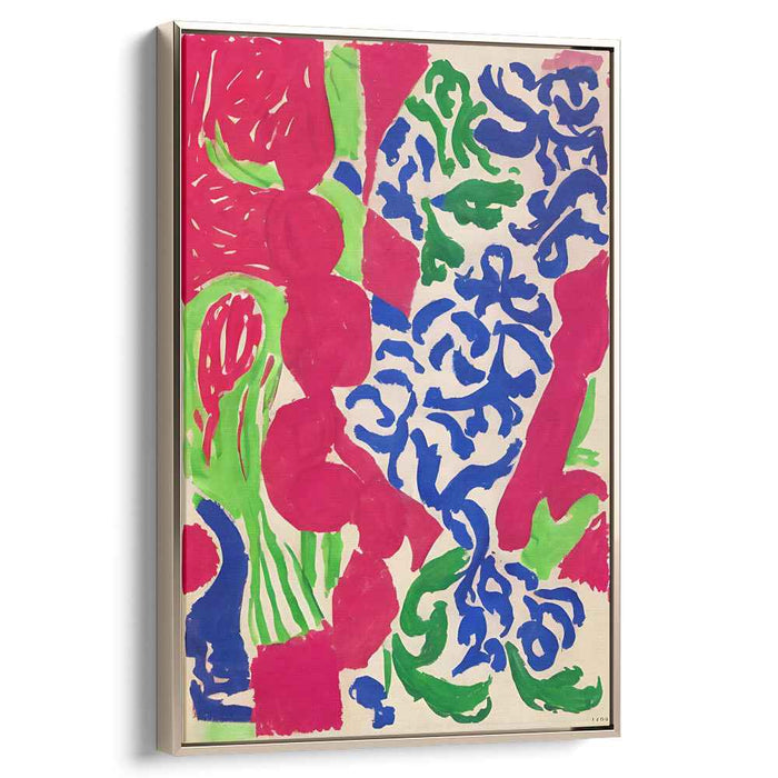 Chroma Eruption: Abstract Fauvist Color Explosion Canvas Art Print