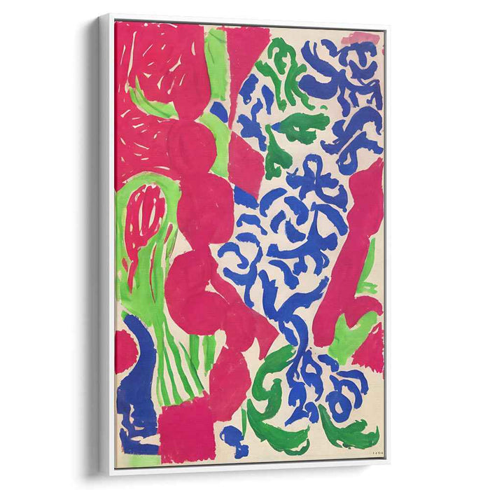 Chroma Eruption: Abstract Fauvist Color Explosion Canvas Art Print