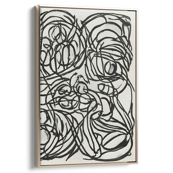 Whispers of Midnight Shades: Monochrome Abstract Expressionist Ink Art