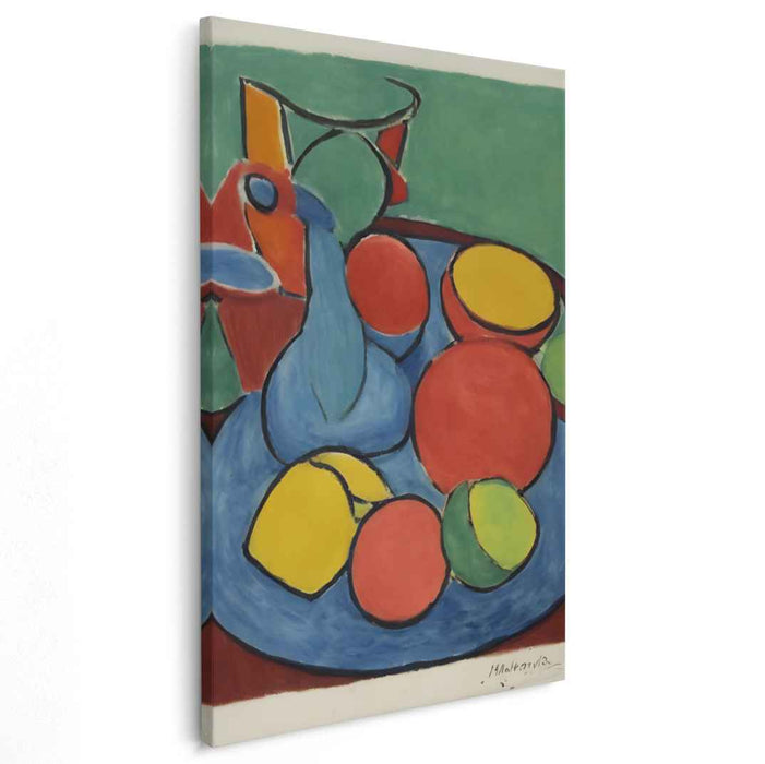 Abstract Brushstroke Harmony: Modernist Still Life Interpretation Canvas Art