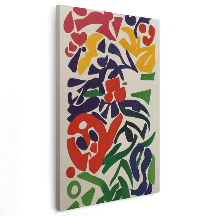 Tangled Chromatic Whirlwind: Abstract Expressionist Colorful Cut-Out Canvas Art