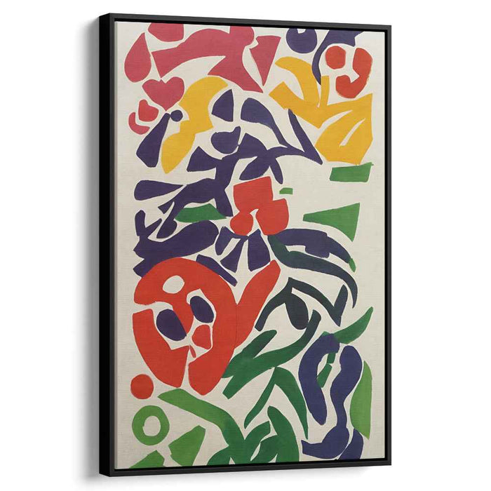 Tangled Chromatic Whirlwind: Abstract Expressionist Colorful Cut-Out Canvas Art