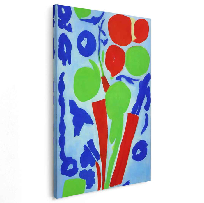 Vivid Chroma Clash: Bold Primary Color Canvas Art Print