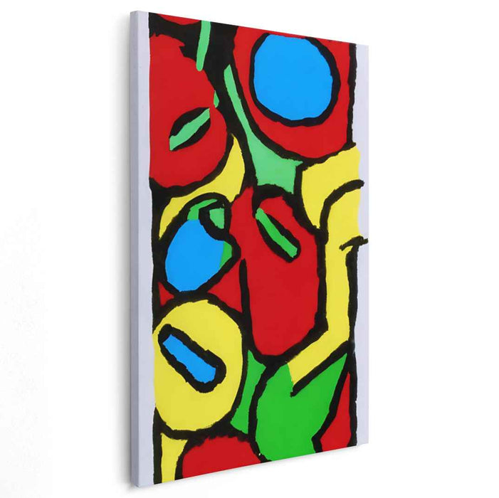 Bold Canvas Spectrum: Bold Abstract Primary Color Canvas Art Print
