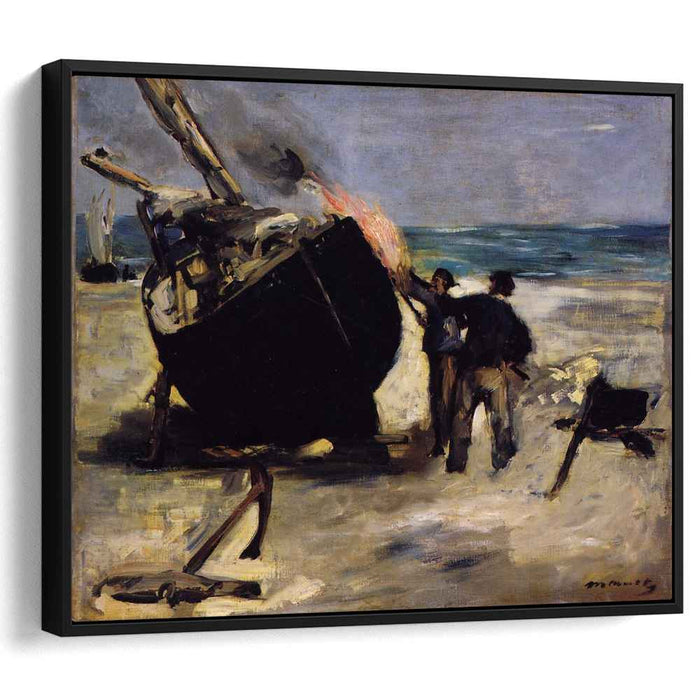 Tarring the Boat (1873) by Edouard Manet