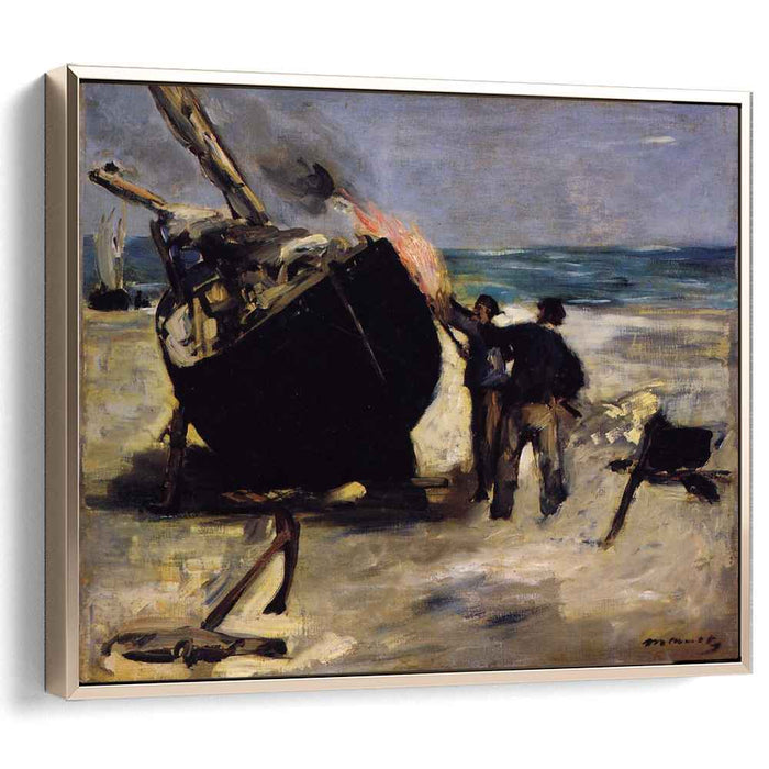Tarring the Boat (1873) by Edouard Manet