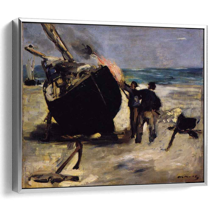 Tarring the Boat (1873) by Edouard Manet
