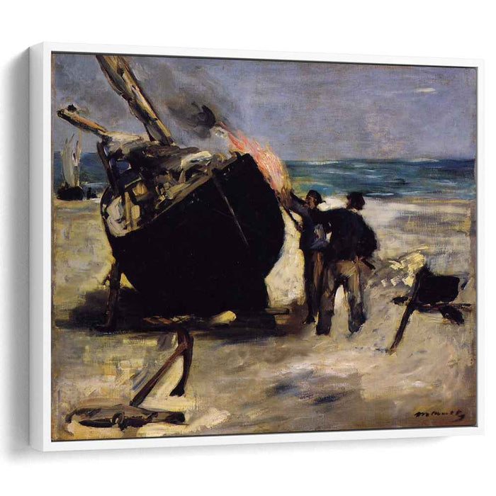 Tarring the Boat (1873) by Edouard Manet