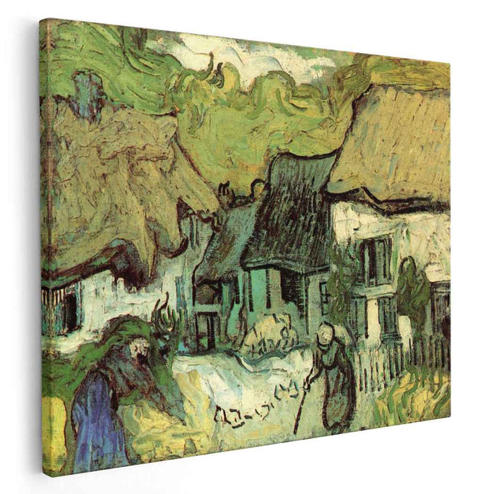 Thatched Cottages in Jorgus (1890) by Vincent van Gogh
