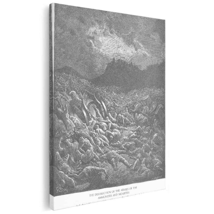 The Ammonite and Moabite Armies Are Destroyed by Gustave Dore