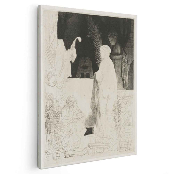 The artist drawing from the model (1639) by Rembrandt