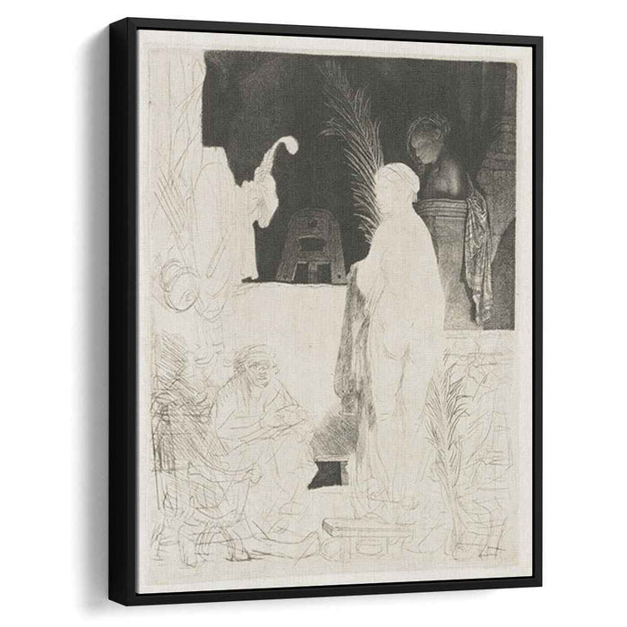 The artist drawing from the model (1639) by Rembrandt