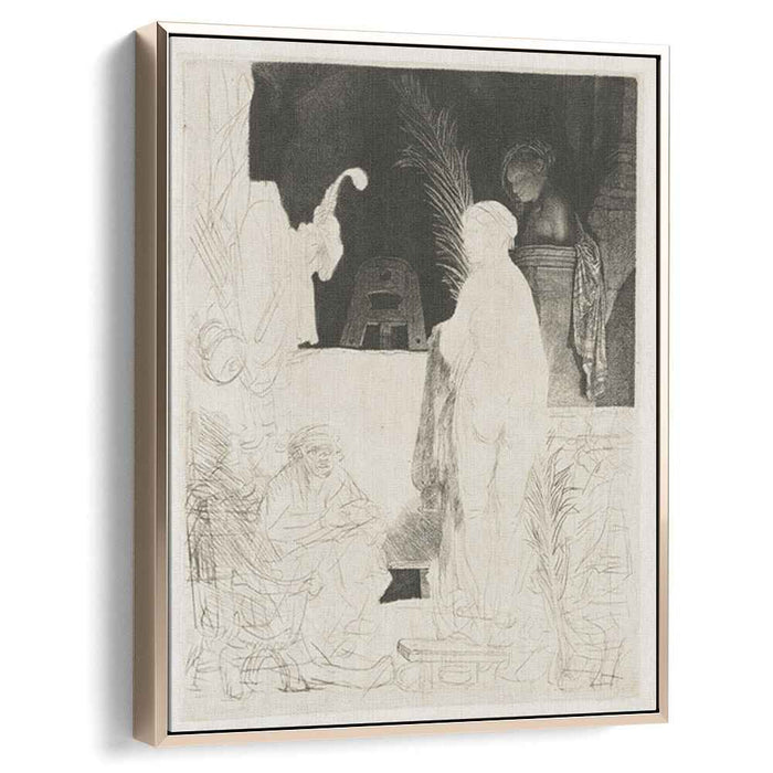 The artist drawing from the model (1639) by Rembrandt