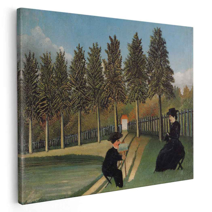 The Artist Painting his Wife (1905) by Henri Rousseau