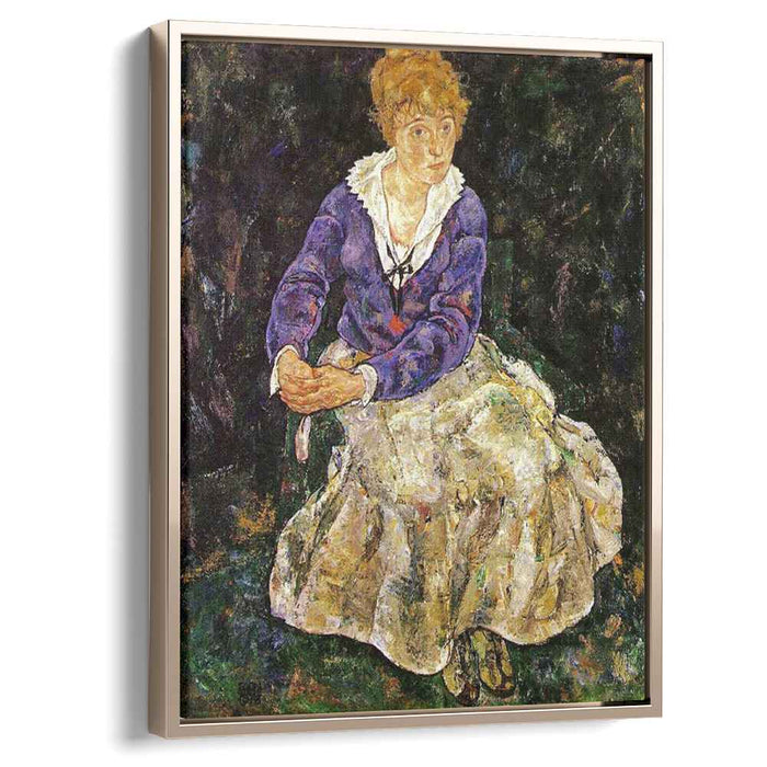 The Artist's wife seated (1918) by Egon Schiele
