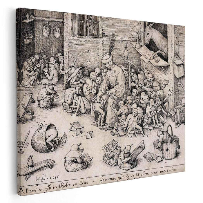 The Ass in the School (1556) by Pieter Bruegel the Elder
