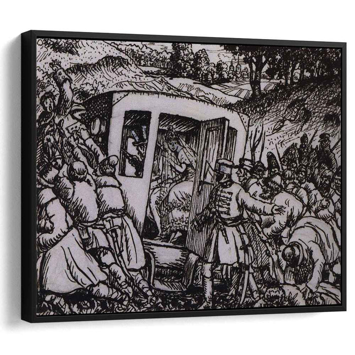 The attack on the wedding carriage (1919) by Boris Kustodiev