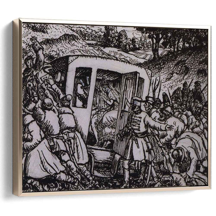 The attack on the wedding carriage (1919) by Boris Kustodiev